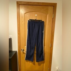 Reebok Men’s Size Large Navy Blue Track Pants w/Side Stripe & Pockets